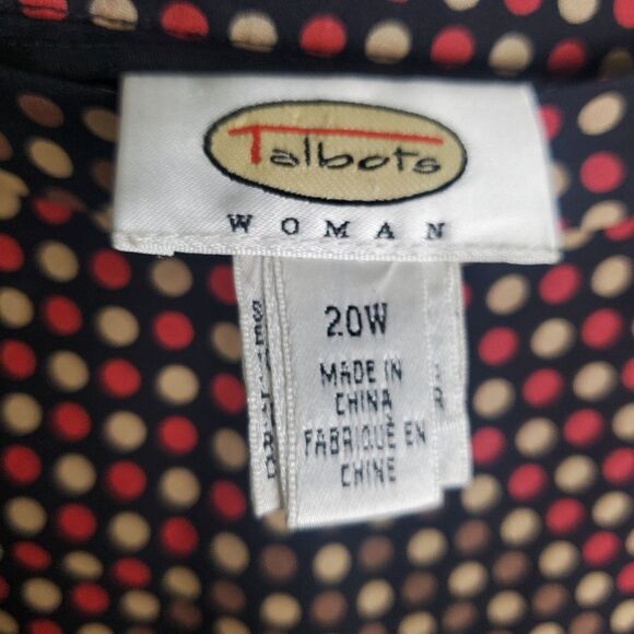 Vintage Talbots Silk Polka Dot Midi Skirt Size 20W - Picture 6 of 8